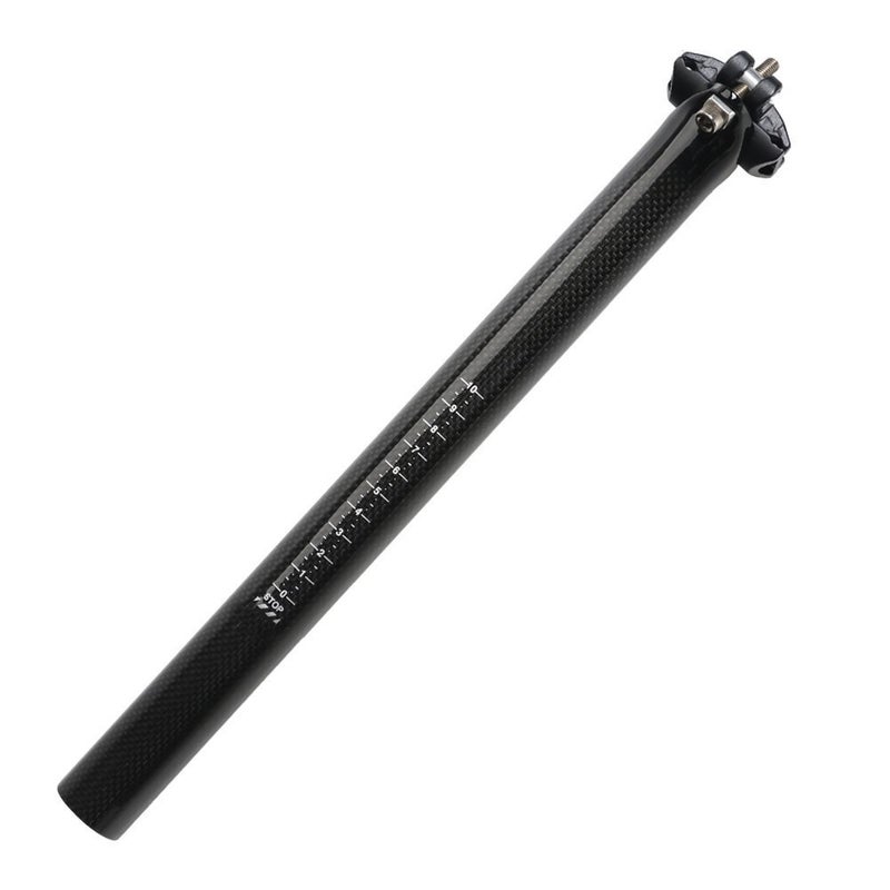 Litetop Carbon SeatPost 30.8 400mm Litetop 3K Carbon Fiber Bike Seatpost Suitable for Most Bicycle Mountain Bike Road Bike MTB MTN BMX (Black) - Image 1